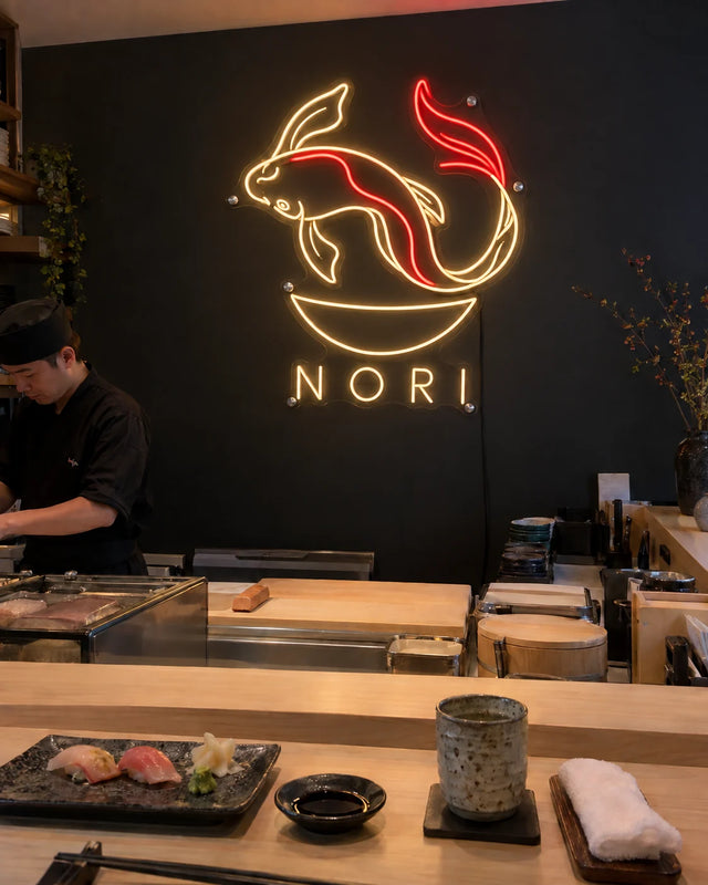 Restaurant & cafe — Koi Bowl — Nori — Restaurant & cafe · NORI · graphic-led shop scene