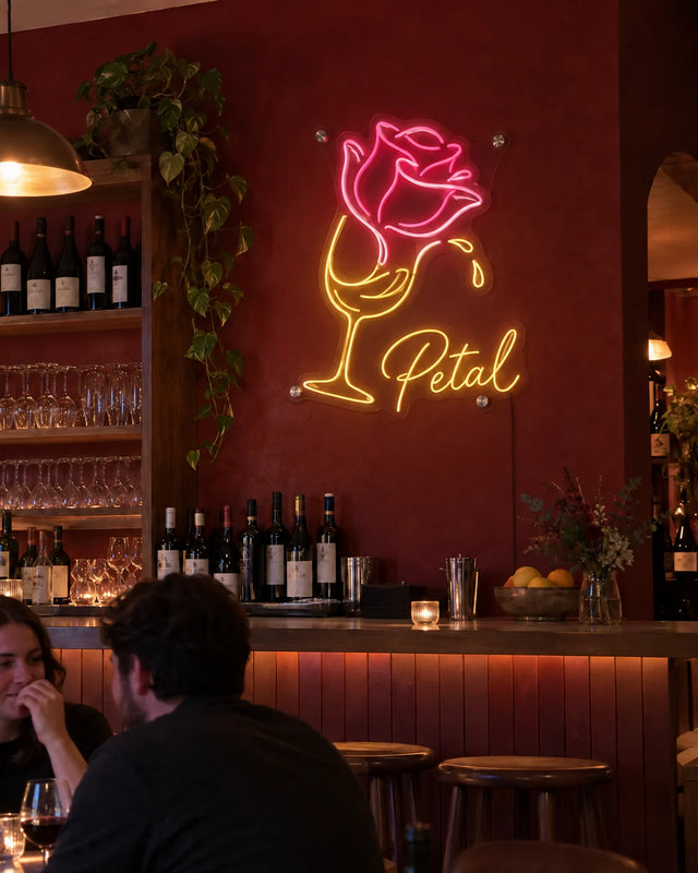 Bar — Rose Pour — Petal — Bar · Petal · graphic-led shop scene