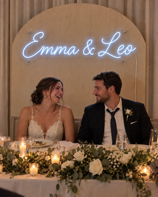 Draped — Emma & Leo — Sweetheart table · Emma & Leo