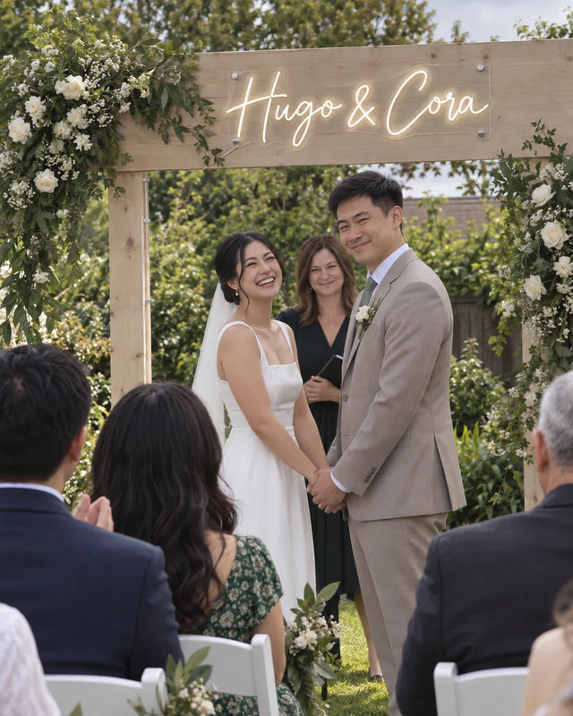 Hugo & Cora / Garden Ceremony — Hugo & Cora / A friend's photo just after the ceremony