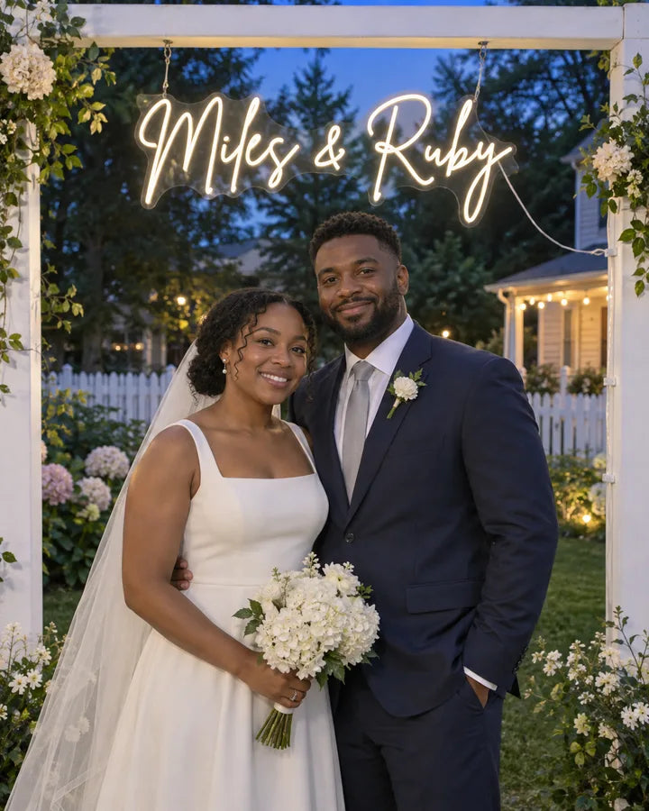 Miles & Ruby / Garden / Wedding portrait