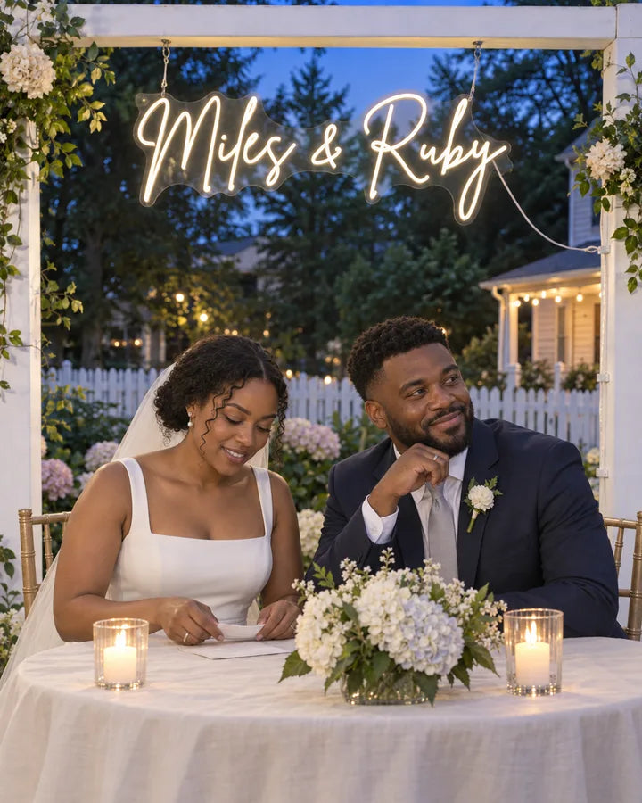 Miles & Ruby / Garden / Sweetheart table
