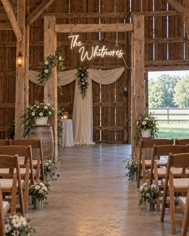 The
Whitmores / Rustic / Barn ceremony