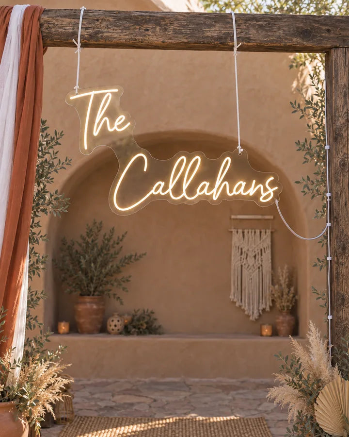 The
Callahans / Bohemian / Sign & cord installation detail