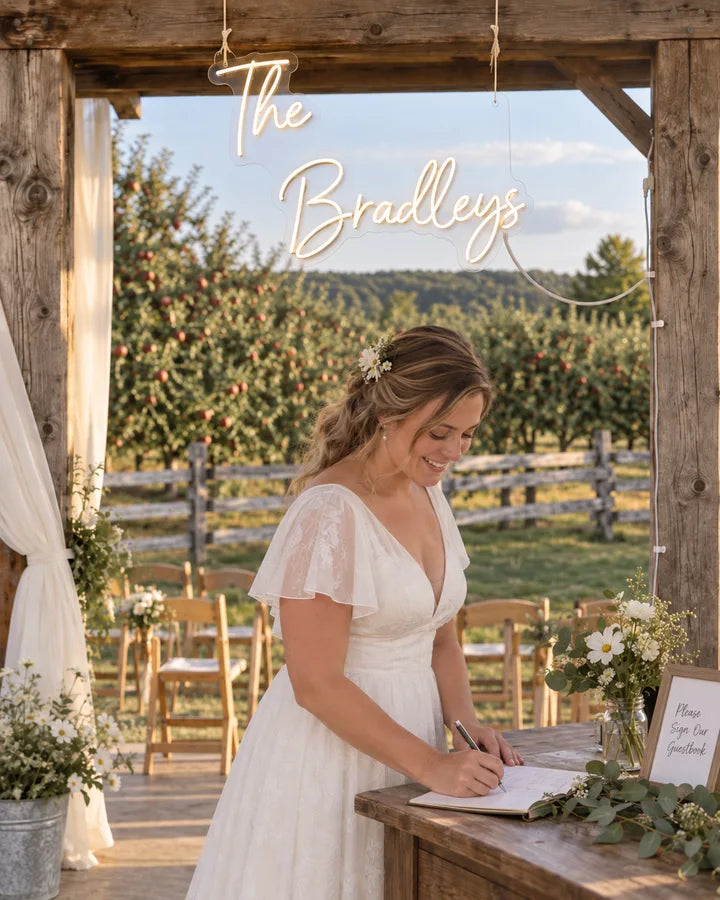 The
Bradleys / Garden / Guestbook table