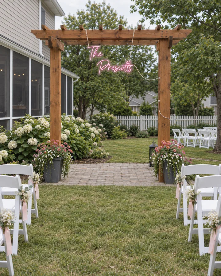 The
Prescotts / Garden / Backyard ceremony