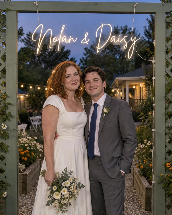 Nolan & Daisy / Garden / Wedding portrait